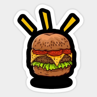 burger illustration perfect for design Sticker